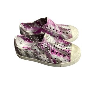 Native Jefferson Purple Tie Dye Slip On Water‎ Shoes Kids Size C9